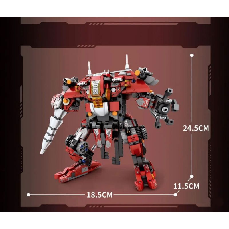 REOBRIX 33003 non  KHỦNG LONG CƠ KHÍ BA BIẾN HÌNH TRICERATOPS XE TĂNG BỌC THÉP MECHA bộ đồ chơi xếp lắp ráp ghép mô hình Creator MECHA DINO MECHA TRICERATOPS Sáng Tạo 930 khối