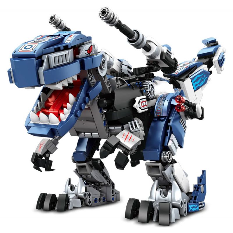 REOBRIX 33002 non Lego BA LOÀI KHỦNG LONG CƠ KHÍ BIẾN HÌNH TYRANNOSAURUS REX DINOSAUR MECHA bộ đồ chơi xếp lắp ráp ghép mô hình Creator MECHA DINO MECHA REX Sáng Tạo 940 khối