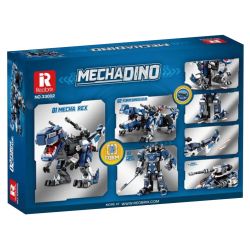 REOBRIX 33002 non  BA LOÀI KHỦNG LONG CƠ KHÍ BIẾN HÌNH TYRANNOSAURUS REX DINOSAUR MECHA bộ đồ chơi xếp lắp ráp ghép mô hình Creator MECHA DINO MECHA REX Sáng Tạo 940 khối
