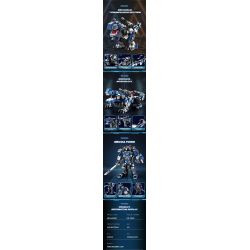 REOBRIX 33002 non  BA LOÀI KHỦNG LONG CƠ KHÍ BIẾN HÌNH TYRANNOSAURUS REX DINOSAUR MECHA bộ đồ chơi xếp lắp ráp ghép mô hình Creator MECHA DINO MECHA REX Sáng Tạo 940 khối