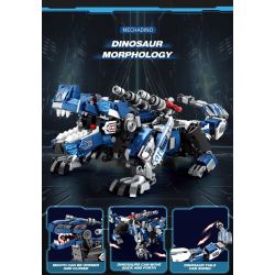 REOBRIX 33002 non  BA LOÀI KHỦNG LONG CƠ KHÍ BIẾN HÌNH TYRANNOSAURUS REX DINOSAUR MECHA bộ đồ chơi xếp lắp ráp ghép mô hình Creator MECHA DINO MECHA REX Sáng Tạo 940 khối