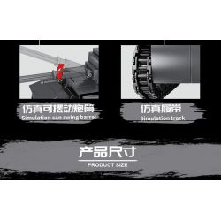 FORANGE FC4003 4003 non  VŨ KHÍ OVERLORD XE TĂNG HẠNG NẶNG TIGER bộ đồ chơi xếp lắp ráp ghép mô hình Military Army TIGER HEAVY TANK Quân Sự Bộ Đội 385 khối