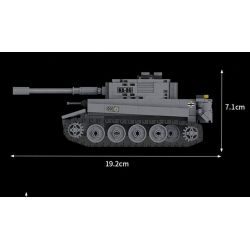 FORANGE FC4003 4003 non  VŨ KHÍ OVERLORD XE TĂNG HẠNG NẶNG TIGER bộ đồ chơi xếp lắp ráp ghép mô hình Military Army TIGER HEAVY TANK Quân Sự Bộ Đội 385 khối