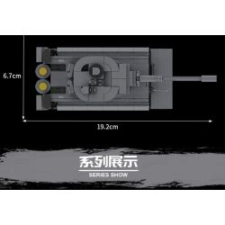 FORANGE FC4003 4003 non  VŨ KHÍ OVERLORD XE TĂNG HẠNG NẶNG TIGER bộ đồ chơi xếp lắp ráp ghép mô hình Military Army TIGER HEAVY TANK Quân Sự Bộ Đội 385 khối