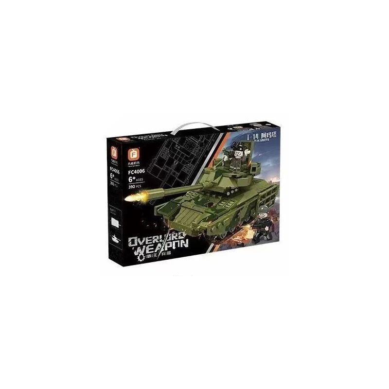 FORANGE FC4006 4006 non  VŨ KHÍ CỦA OVERLORD XE TĂNG CHIẾN ĐẤU CHỦ LỰC T-14 ARMATA bộ đồ chơi xếp lắp ráp ghép mô hình Military Army T-14 AMATA Quân Sự Bộ Đội 392 khối