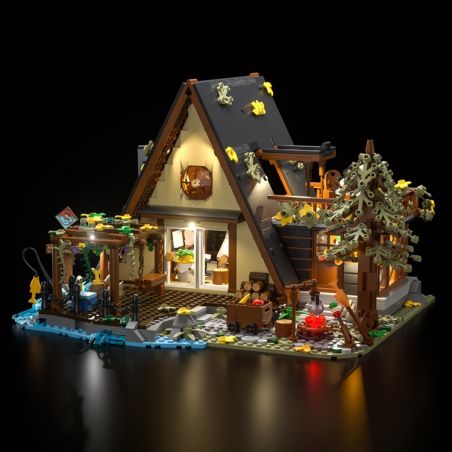 FUNWHOLE F9013 9013 non  CABIN KHUNG CHỮ bộ đồ chơi xếp lắp ráp ghép mô hình Creator A FRAME CABING Sáng Tạo 2061 khối