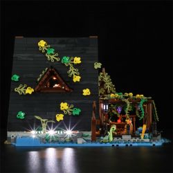 FUNWHOLE F9013 9013 non  CABIN KHUNG CHỮ bộ đồ chơi xếp lắp ráp ghép mô hình Creator A FRAME CABING Sáng Tạo 2061 khối