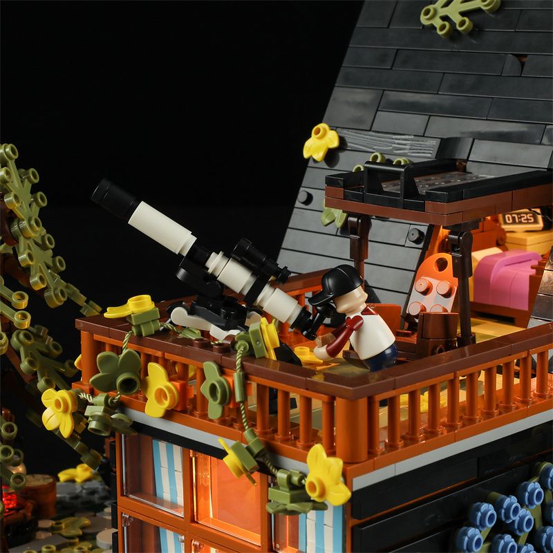 FUNWHOLE F9013 9013 non  CABIN KHUNG CHỮ bộ đồ chơi xếp lắp ráp ghép mô hình Creator A FRAME CABING Sáng Tạo 2061 khối