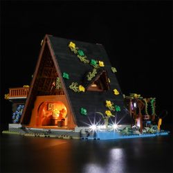 FUNWHOLE F9013 9013 non  CABIN KHUNG CHỮ bộ đồ chơi xếp lắp ráp ghép mô hình Creator A FRAME CABING Sáng Tạo 2061 khối