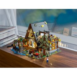 FUNWHOLE F9013 9013 non  CABIN KHUNG CHỮ bộ đồ chơi xếp lắp ráp ghép mô hình Creator A FRAME CABING Sáng Tạo 2061 khối