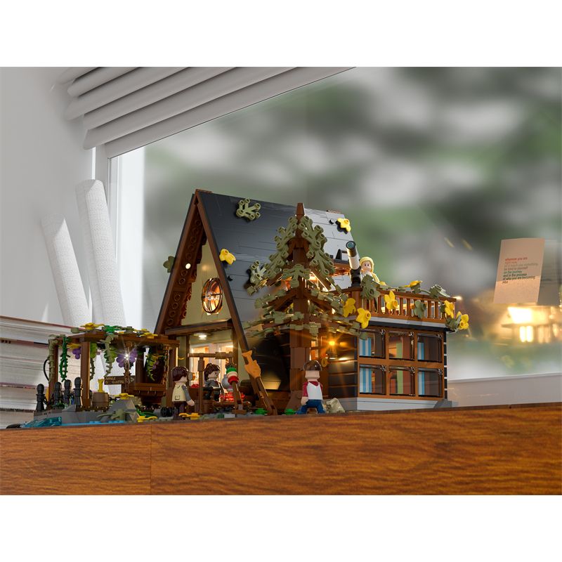 FUNWHOLE F9013 9013 non  CABIN KHUNG CHỮ bộ đồ chơi xếp lắp ráp ghép mô hình Creator A FRAME CABING Sáng Tạo 2061 khối