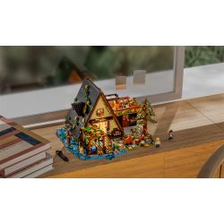 FUNWHOLE F9013 9013 non  CABIN KHUNG CHỮ bộ đồ chơi xếp lắp ráp ghép mô hình Creator A FRAME CABING Sáng Tạo 2061 khối