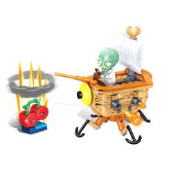 GUDI 60014 non  PLANTS VS. ZOMBIES 4 LOẠI PHƯƠNG TIỆN bộ đồ chơi xếp lắp ráp ghép mô hình Movie & Game Phim Và Trò Chơi 607 khối