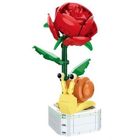 ZUANMA 103-F1 non  CHẬU CÂY ỐC SÊN bộ đồ chơi xếp lắp ráp ghép mô hình Creator Sáng Tạo 178 khối