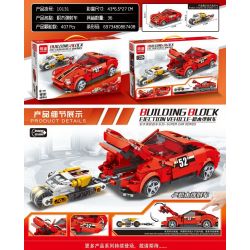 MINGDI LEIBAO 10131 non  MÁY PHÓNG XE FERRARI bộ đồ chơi xếp lắp ráp ghép mô hình Racers Đua Tốc Độ 407 khối