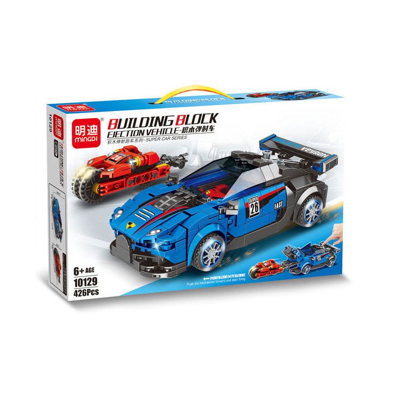 MINGDI LEIBAO 10129 non  XE PHÓNG bộ đồ chơi xếp lắp ráp ghép mô hình Racers Đua Tốc Độ 426 khối