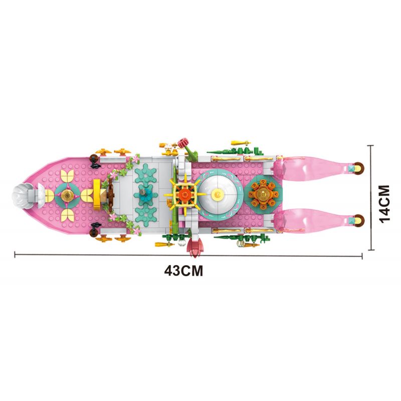 YONGLEXING 88041 non  CHUYẾN ĐI TUẦN TRĂNG MẬT bộ đồ chơi xếp lắp ráp ghép mô hình City HONEYMOON TRIP Thành Phố 690 khối