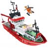 YONGLEXING 88038 non  TÀU PHÁ BĂNG RỒNG TUYẾT 2 bộ đồ chơi xếp lắp ráp ghép mô hình City ICEBREAKER XUE LONG Thành Phố 828 khối