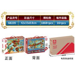 LE YI 68235 non  ÁO GIÁP LỬA ĐỎ NGỌN RỒNG bộ đồ chơi xếp lắp ráp ghép mô hình NINJA 1868 khối