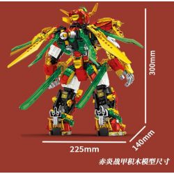 LE YI 68235 non  ÁO GIÁP LỬA ĐỎ NGỌN RỒNG bộ đồ chơi xếp lắp ráp ghép mô hình NINJA 1868 khối