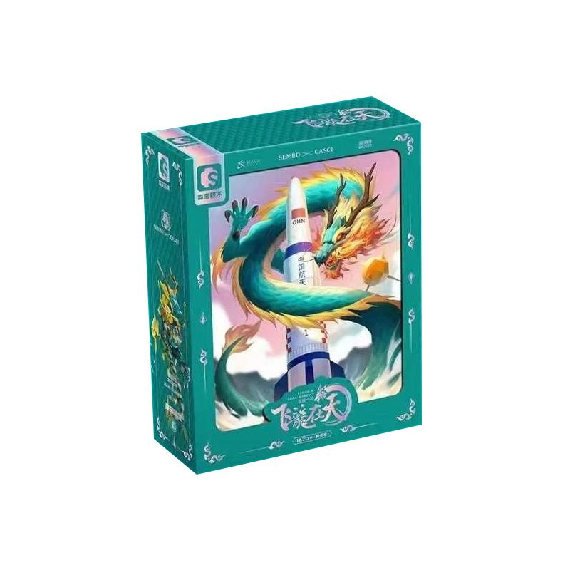 SEMBO 203359 non  RỒNG BAY TRÊN BẦU TRỜI DÀI NGÀY 1 THÁNG 3 bộ đồ chơi xếp lắp ráp ghép mô hình LONG MARCH 1 1670 khối