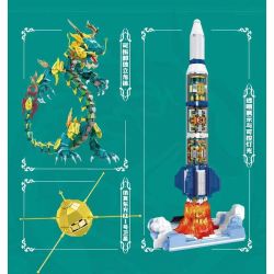 SEMBO 203359 non  RỒNG BAY TRÊN BẦU TRỜI DÀI NGÀY 1 THÁNG 3 bộ đồ chơi xếp lắp ráp ghép mô hình LONG MARCH 1 1670 khối