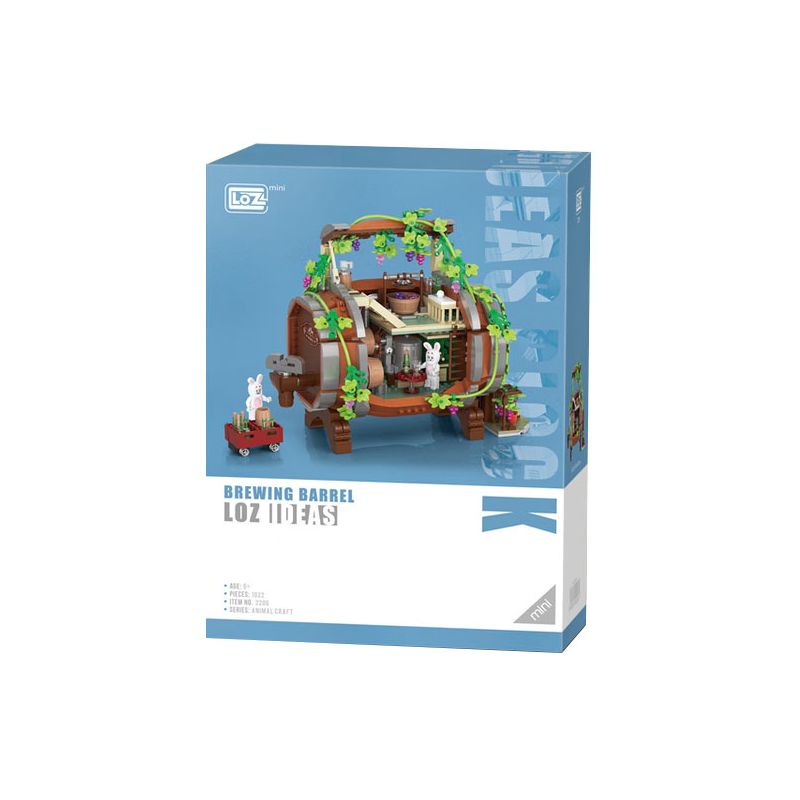 LOZ 2206 non Lego THÙNG RƯỢU bộ đồ chơi xếp lắp ráp ghép mô hình ANIMAL CRAFT 1022 khối