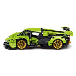 LE YI 86003 non  XE MUI TRẦN LAMBORGHINI V12 VISION GT tỷ lệ 1:16 bộ đồ chơi xếp lắp ráp ghép mô hình Creator Sáng Tạo 668 khối