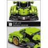 LE YI 86003 non  XE MUI TRẦN LAMBORGHINI V12 VISION GT tỷ lệ 1:16 bộ đồ chơi xếp lắp ráp ghép mô hình Creator Sáng Tạo 668 khối