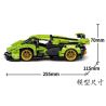 LE YI 86003 non  XE MUI TRẦN LAMBORGHINI V12 VISION GT tỷ lệ 1:16 bộ đồ chơi xếp lắp ráp ghép mô hình Creator Sáng Tạo 668 khối