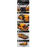 LE YI 86002 non  XE KÉO PORSCHE 964 tỷ lệ 1:16 bộ đồ chơi xếp lắp ráp ghép mô hình Creator Sáng Tạo 702 khối