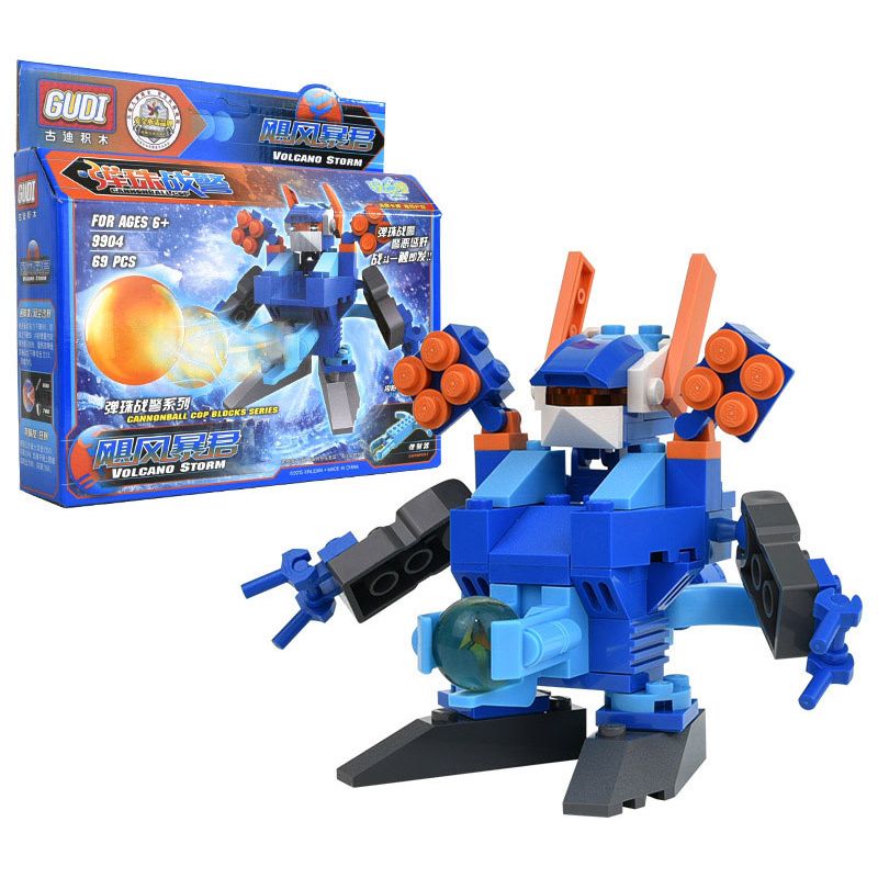 GUDI 9904 non  PINBALL MEN BÃO BẠO CHÚA bộ đồ chơi xếp lắp ráp ghép mô hình 69 khối