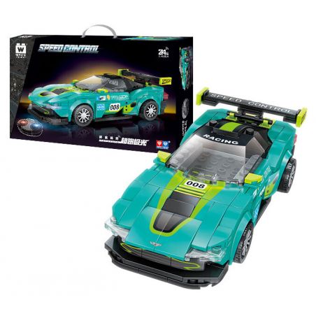 WISE BLOCK AULDEY HA389173 389173 non  SIÊU XE ĐIỀU KHIỂN TỪ XA AURORA bộ đồ chơi xếp lắp ráp ghép mô hình Racers Đua Tốc Độ 222 khối