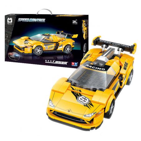 WISE BLOCK AULDEY HA389172 389172 non  SIÊU XE ĐIỀU KHIỂN TỪ XA LINGFENG bộ đồ chơi xếp lắp ráp ghép mô hình Racers Đua Tốc Độ 209 khối