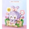 LOZ 8805 non  LIÊN MINH THÚ CƯNG DỄ THƯƠNG THỎ GIỎ HOA bộ đồ chơi xếp lắp ráp ghép mô hình CUTE PET ALLIANCE