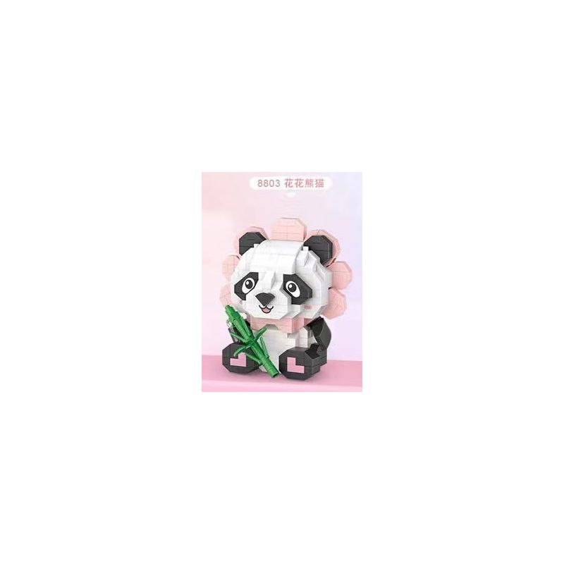LOZ 8803 non  LIÊN MINH THÚ CƯNG DỄ THƯƠNG HUAHUA PANDA bộ đồ chơi xếp lắp ráp ghép mô hình CUTE PET ALLIANCE