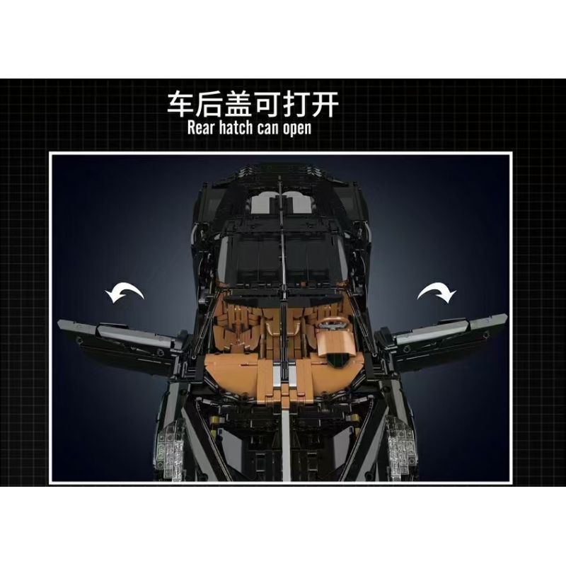 MouldKing 13163 13163S Mould King 13163 13163S non  ÂM THANH CỦA ĐÊM BUGATTI bộ đồ chơi xếp lắp ráp ghép mô hình  BUGATTI LA VOITURE NOIRE Kỹ Thuật Công Nghệ Cao Mô Hình Phương Tiện 4688 khối