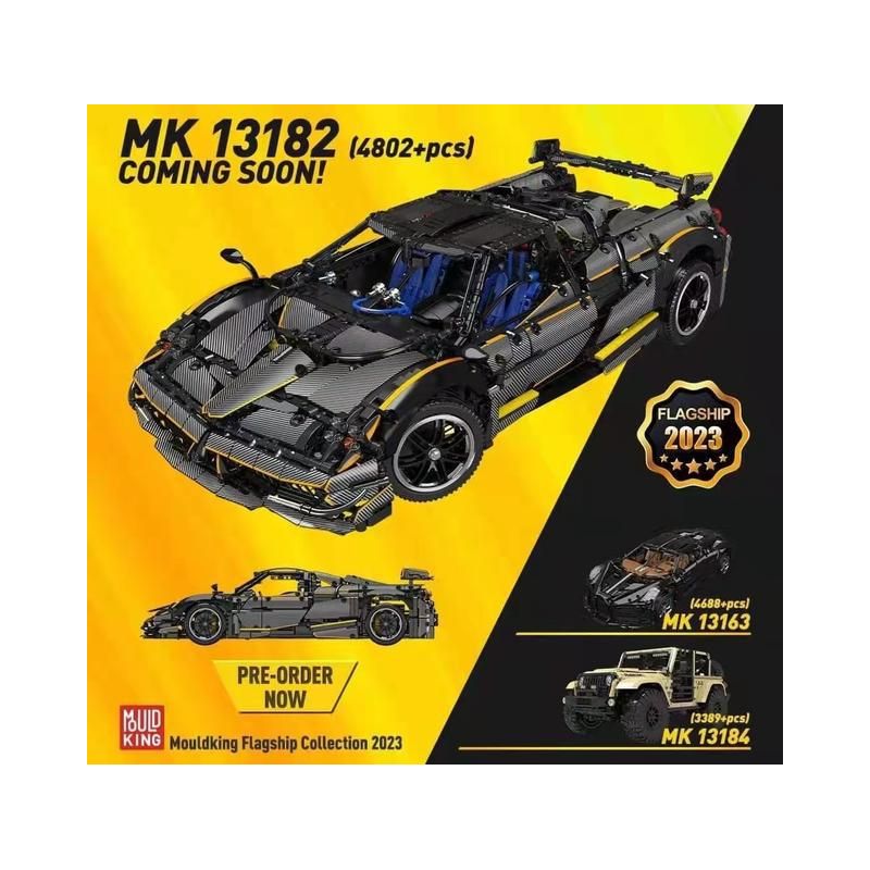 CHUANGPINLE HY01 MouldKing 13182 Mould King 13182 REBRICKABLE MOC-142670 142670 MOC142670 non  HUAYRA tỷ lệ 1:8 bộ đồ chơi xếp lắp ráp ghép mô hình  PAGANI HUAYRA Kỹ Thuật Công Nghệ Cao Mô Hình Phương Tiện 4802 khối