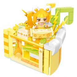 SEMBO 615033 non  HÀNH TINH KẸO NHÀ ĐÁ XOÀI PHÔ MAI BÁNH ẤM bộ đồ chơi xếp lắp ráp ghép mô hình 243 khối