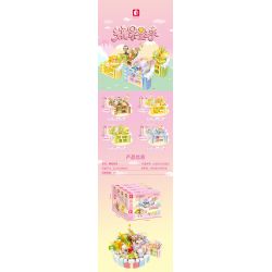 SEMBO 615032 non  HÀNH TINH KẸO COCO CHEESE BAKER WARM CAKE HOUSE bộ đồ chơi xếp lắp ráp ghép mô hình 233 khối