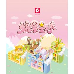SEMBO 615032 non  HÀNH TINH KẸO COCO CHEESE BAKER WARM CAKE HOUSE bộ đồ chơi xếp lắp ráp ghép mô hình 233 khối