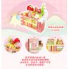 SEMBO 615030 non  HÀNH TINH KẸO NGÔI NHÀ GIẢI TRÍ STRAWBERRY VELVET BÁNH ẤM ÁP bộ đồ chơi xếp lắp ráp ghép mô hình 228 khối