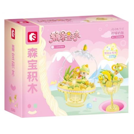 SEMBO 615026 non  THÚ CƯNG DỄ THƯƠNG ĐÔNG LẠNH ĐÈN BÁNH PUDDING CHANH PHÔ MAI bộ đồ chơi xếp lắp ráp ghép mô hình 101 khối