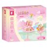 SEMBO 615024 non  THÚ CƯNG ĐÔNG LẠNH DỄ THƯƠNG DÂU TÂY MÀU HỒNG VÀ ĐÈN BÁNH PUDDING LẤP LÁNH bộ đồ chơi xếp lắp ráp ghép mô hình 95 khối