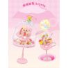SEMBO 615024 non  THÚ CƯNG ĐÔNG LẠNH DỄ THƯƠNG DÂU TÂY MÀU HỒNG VÀ ĐÈN BÁNH PUDDING LẤP LÁNH bộ đồ chơi xếp lắp ráp ghép mô hình 95 khối
