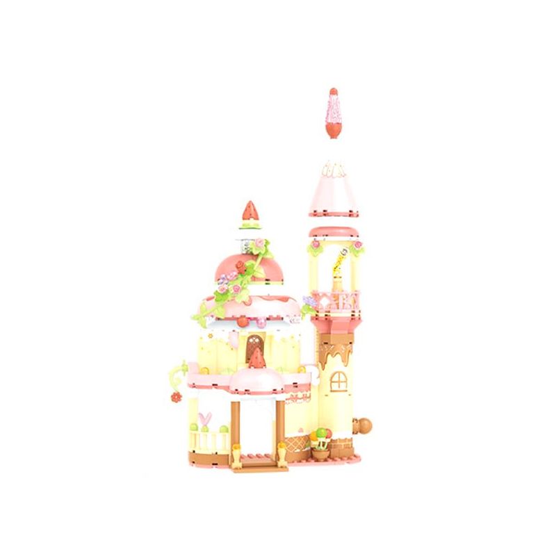 SEMBO 615023 non  THÚ CƯNG DỄ THƯƠNG ĐÔNG LẠNH NHÀ BÁNH DÂU bộ đồ chơi xếp lắp ráp ghép mô hình 349 khối