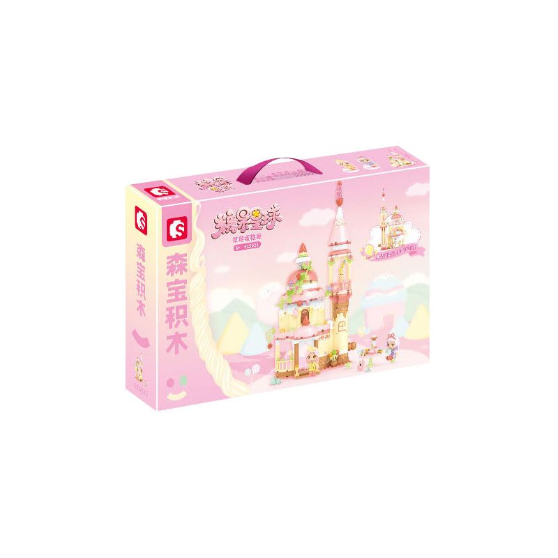 SEMBO 615023 non  THÚ CƯNG DỄ THƯƠNG ĐÔNG LẠNH NHÀ BÁNH DÂU bộ đồ chơi xếp lắp ráp ghép mô hình 349 khối