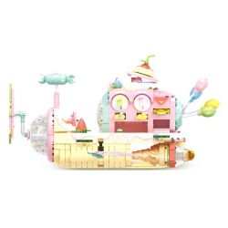 SEMBO 615022 non  THÚ CƯNG DỄ THƯƠNG ĐÔNG LẠNH TÀU VŨ TRỤ bộ đồ chơi xếp lắp ráp ghép mô hình 748 khối