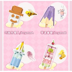 SEMBO 615020 non  THÚ CƯNG ĐÔNG LẠNH DỄ THƯƠNG 8 LOẠI BÁNH SANDWICH NGƯỜI TUYẾT SÔ CÔ LA VANI KHOAI MÔN NGHIỀN NHUYỄN CAM VIỆT QUẤT SỮA ANH ĐÀO KEM QUE ĐÔI DÂU TÂY TRẮNG MÌ MATCHA NHÂN TRÁI CÂY ĐÁ bộ đồ chơi xếp lắp ráp ghép mô hình