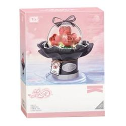 LOZ 1300 non  BÓ HOA BOBO HỒNG ĐỎ CỔ ĐIỂN bộ đồ chơi xếp lắp ráp ghép mô hình Creator Sáng Tạo 305 khối